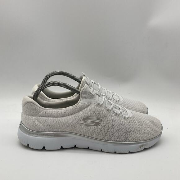 Womens Size 8.5 Skechers Summits 12980W White Running Shoes Sneakers - Picture 1 of 10